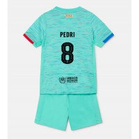 Echipament fotbal Barcelona Pedri Gonzalez #8 Tricou Treilea 2023-24 pentru copii maneca scurta (+ Pantaloni scurti)